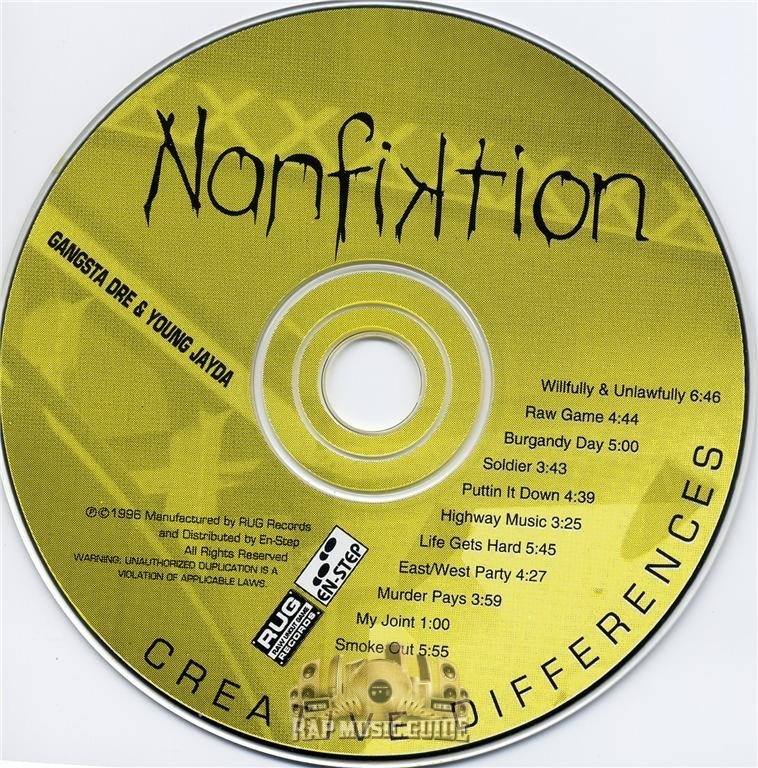 NonFiktion - Creative Differences: 1st Press. CD | Rap Music Guide